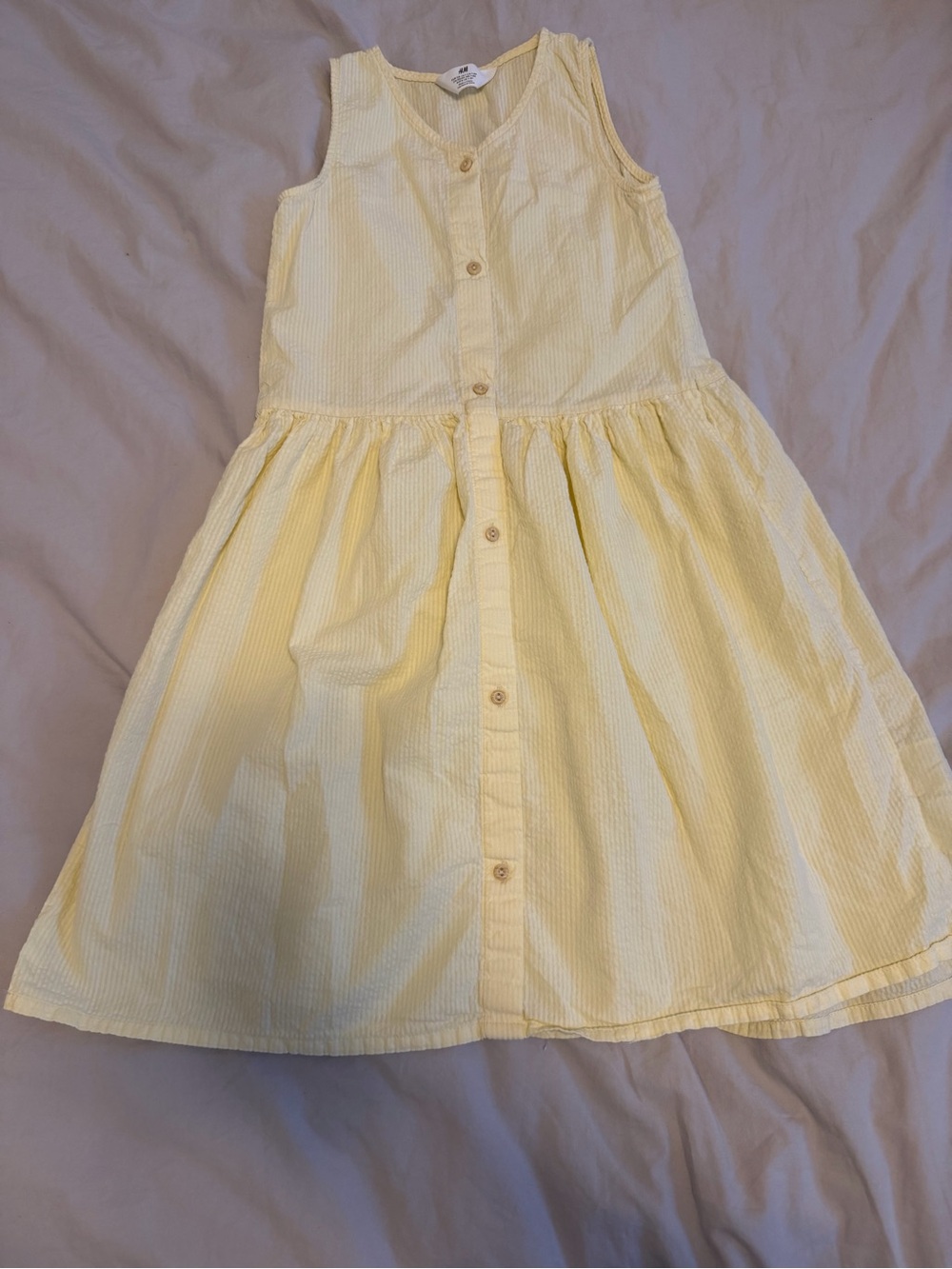 H&M Yellow Girls' Button-Front Dress
